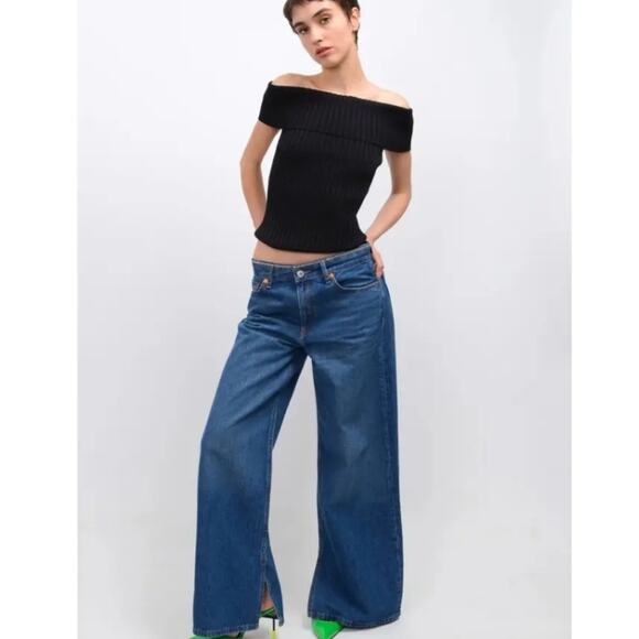 NEW Re/Done Iconic Heritage Silhouette Crystal Bay Fade Low Rider Loose Jean 32 - Picture 2 of 15